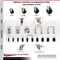 Service Caster 3.5 Inch 316SS Hard Rubber Swivel 3/4 Inch Stem Caster Lock Brake SCC, 2PK SCC-SS316TTLEX20S3514-HRS-2-S-2-34 - alternate 1